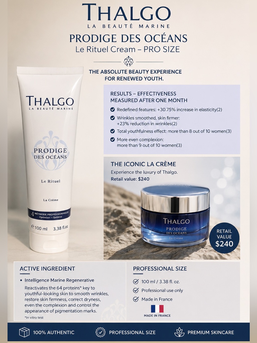 Thalgo Prodige Des Océans Le Rituel Cream - PRO size